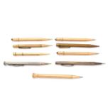 A selection of rolled gold and other mechanical pencils