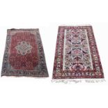 Tabriz pattern rug and one other