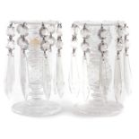 Pair of glass lustres