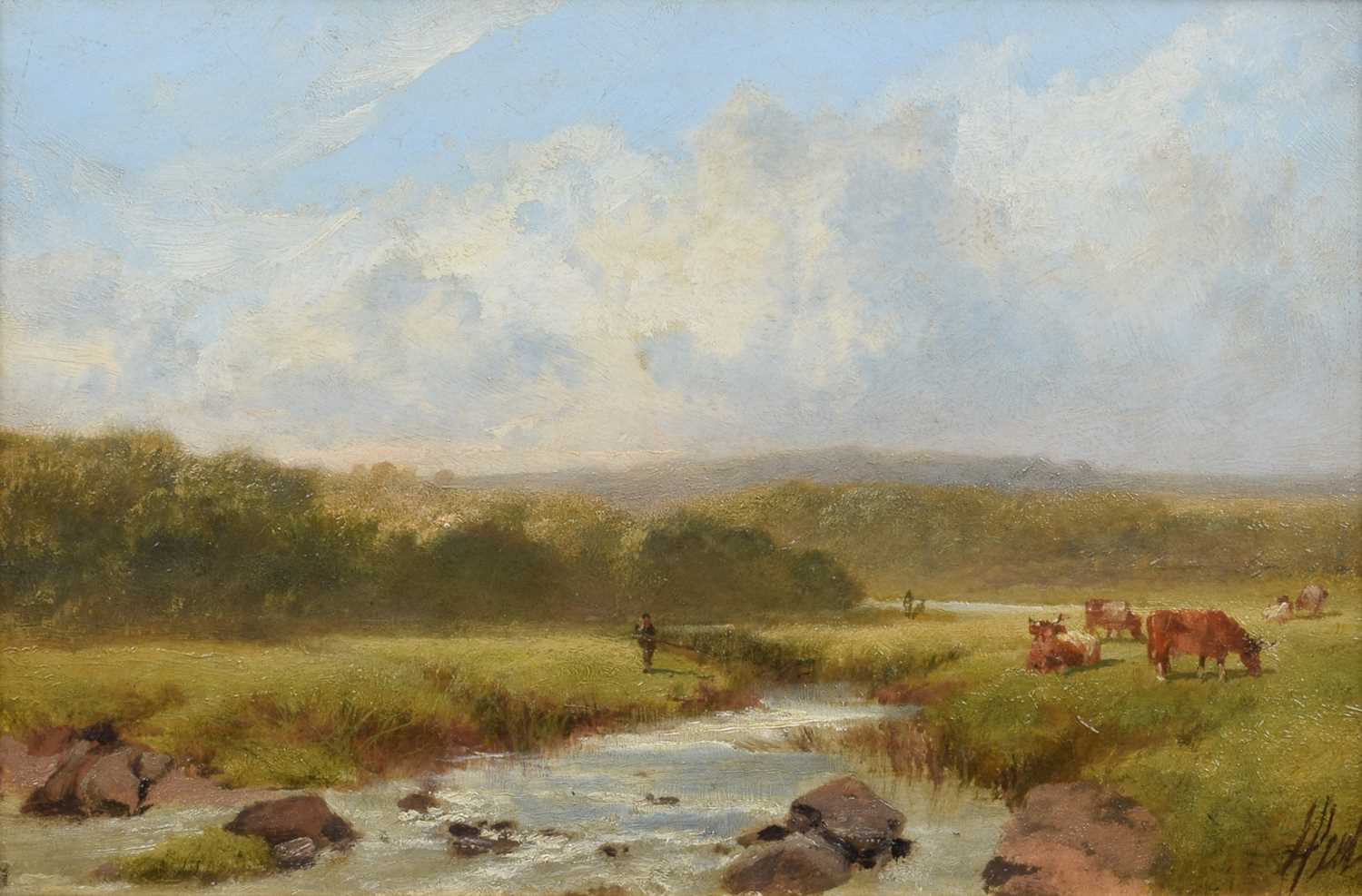 James Peel R.B.A. (British 1811-1906) "River Leet, Berwickshire" and another - Image 3 of 5