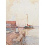 Adam Edwin Proctor R.I., R.B.A. (British 1864-1913) "A Holland Dyke"
