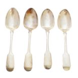 Four Victorian table spoons,