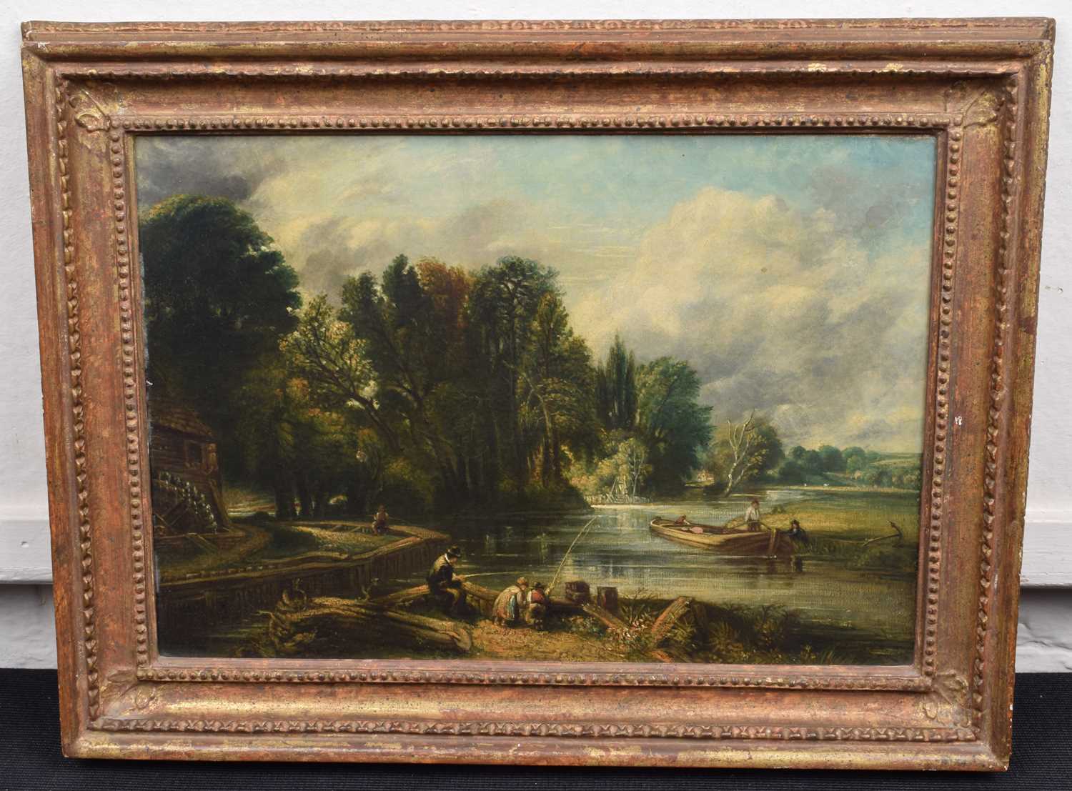 English School, 19th century River scene with figures - Image 2 of 2