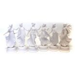 Set of six Wedgwood Dancing Hours figures