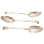 Three George III table spoons,