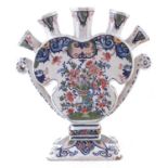 Delft tulip vase marked De Paauw