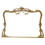 Mid 19th century overmantel mirror