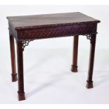 Late 19th-century mahogany Chinese Chippendale design side table