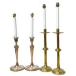 Two pairs of candlesticks