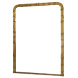 A large Victorian overmantel mirror,