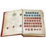 Imperial stamp album volume 1 including very comprehensive GB section from mulready envelope