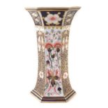 Crown Derby hexagonal vase