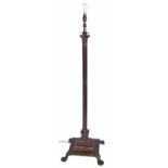 Edwardian floor standing lamp, corinthian column with square base.