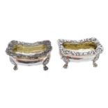 A pair of George IV open salts,