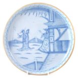 Delft saucer shaped dish circa 1760