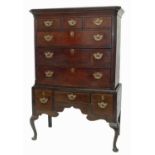 George III oak chest on stand