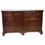 George III mahogany Lancashire chest