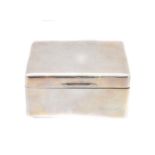 An Elizabeth II silver cigar box,