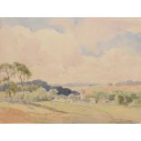 Percy Lancaster R.I., R.B.A., A.R.E., R.Cam.A. (British 1878-1951) An English landscape with village