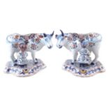 Pair of Delft cows