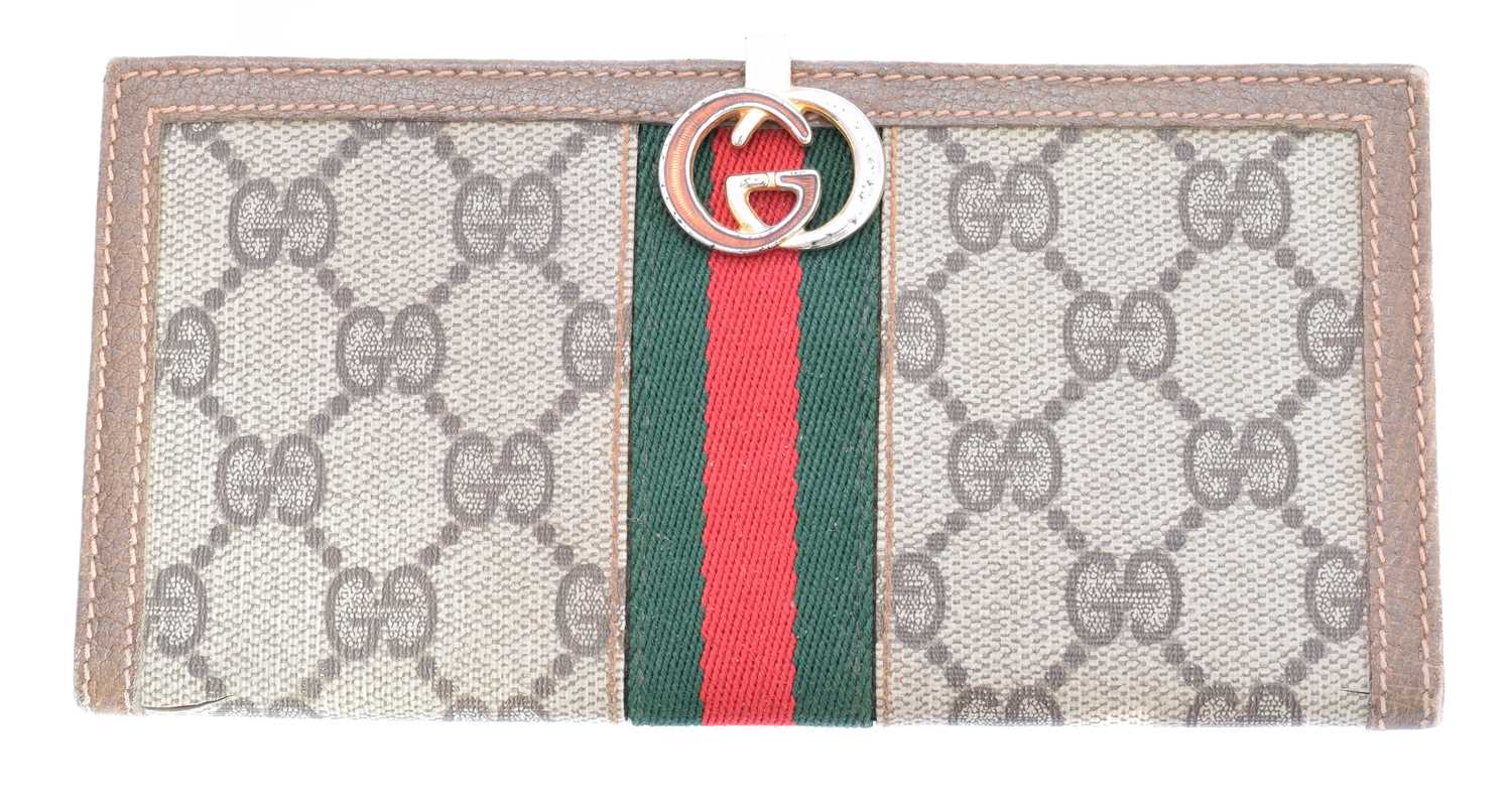 A Gucci Web Line Wallet,