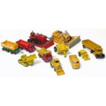 Corgi Major bulldozer, Dinky articulated truck etc.