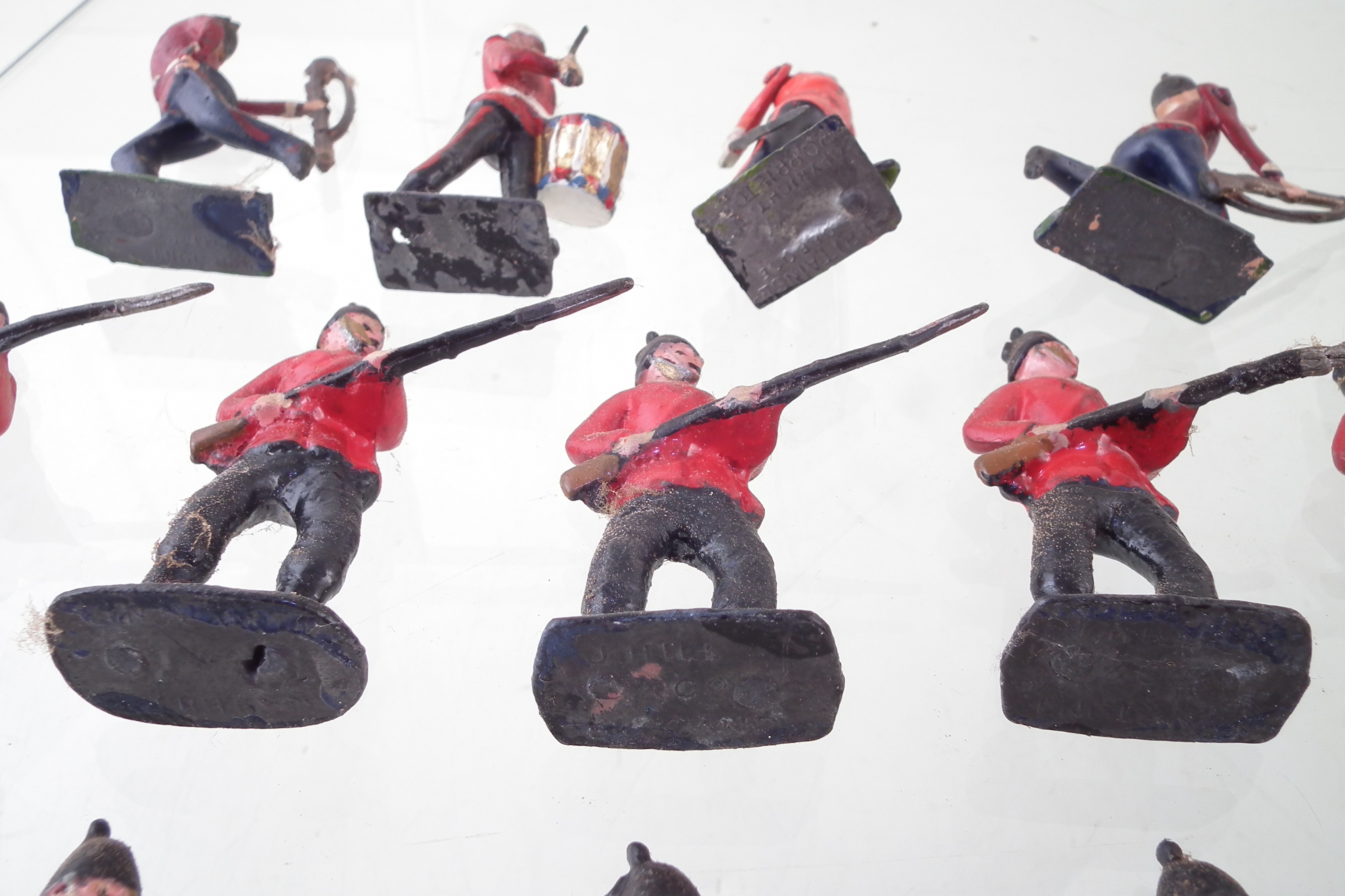 Forty four British army metal soldiers by J. Hill and Co. and Britains. - Image 6 of 7