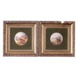 Two Royal Worcester plaques signed G and H. Stinton