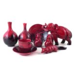 Collection of Royal Doulton Flambe,