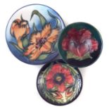 Three pieces of Moorcroft,