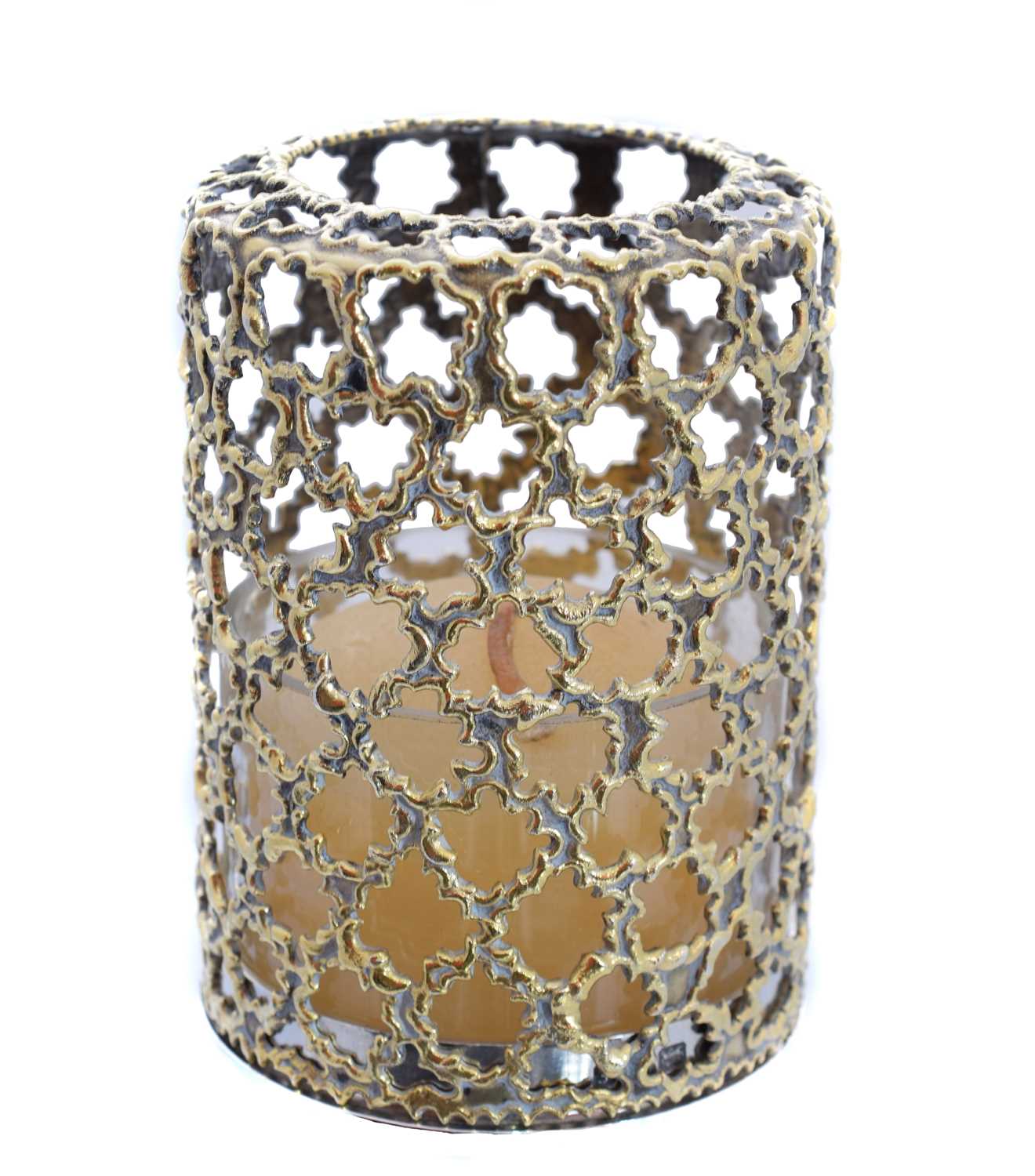 A silver tea candle holder by Stuart Devlin,