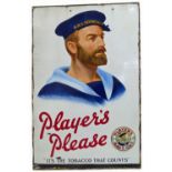A large 'Players Please' enamelled sign