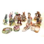 Fourteen Beswick /. Royal Albert Beatrix potter figures boxed.