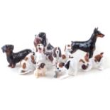 Ten Royal Doulton Dog models,