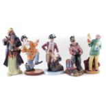 Five Royal Doulton seconds Character figures