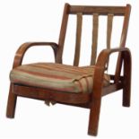 1930's Lamda oak framed single armchair