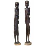 Two 20th century hardwood African figures.