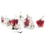 Eleven Royal Doulton figures