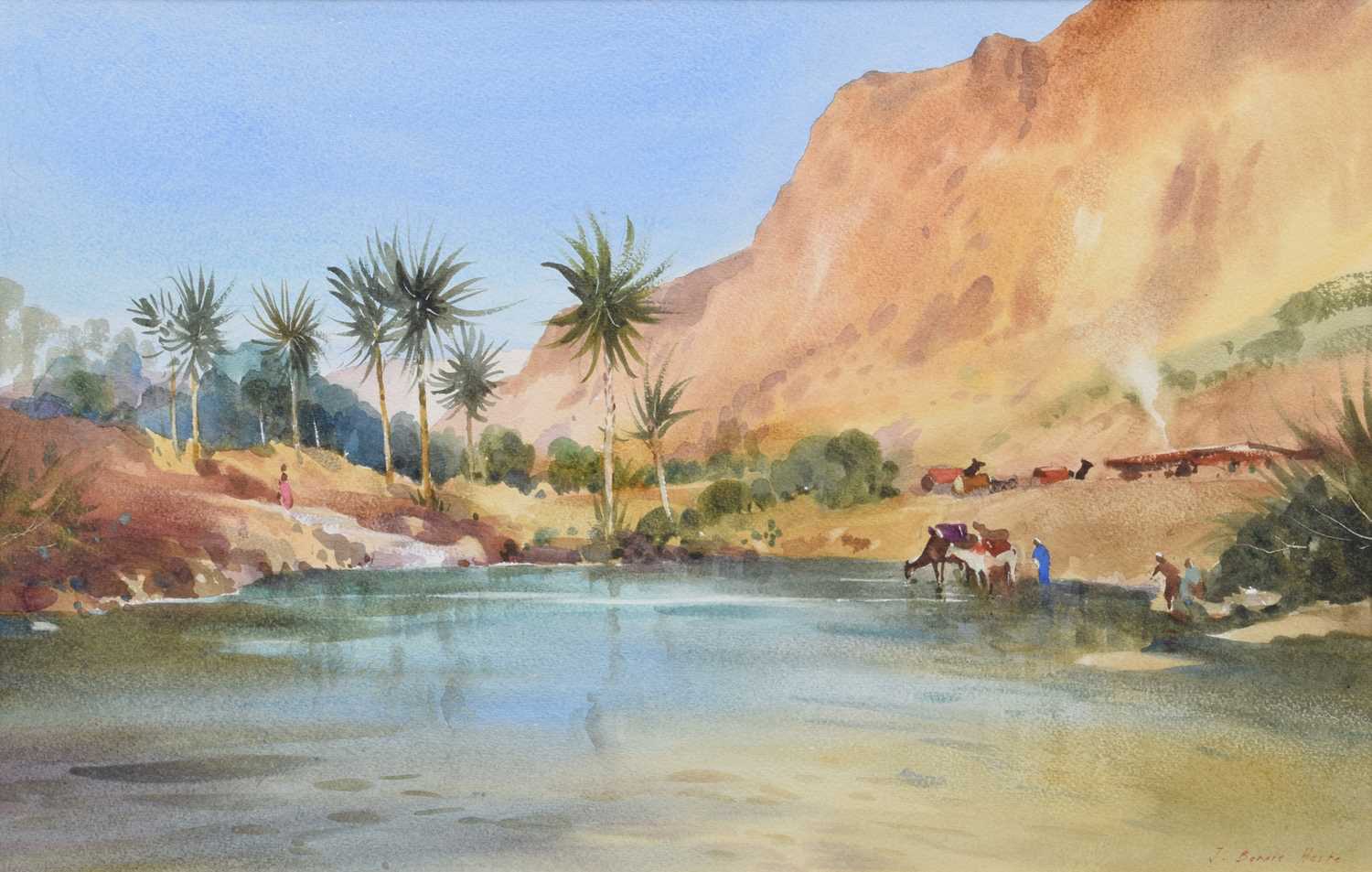John Barrie Haste (1931-2011) A desert oasis