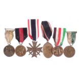 Six German Third Reich medals,