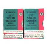 Nineteen Kynock .577 Snider cases