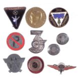 Ten German Third Reich pin badges