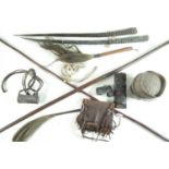 Collection of Tribal spears and related items