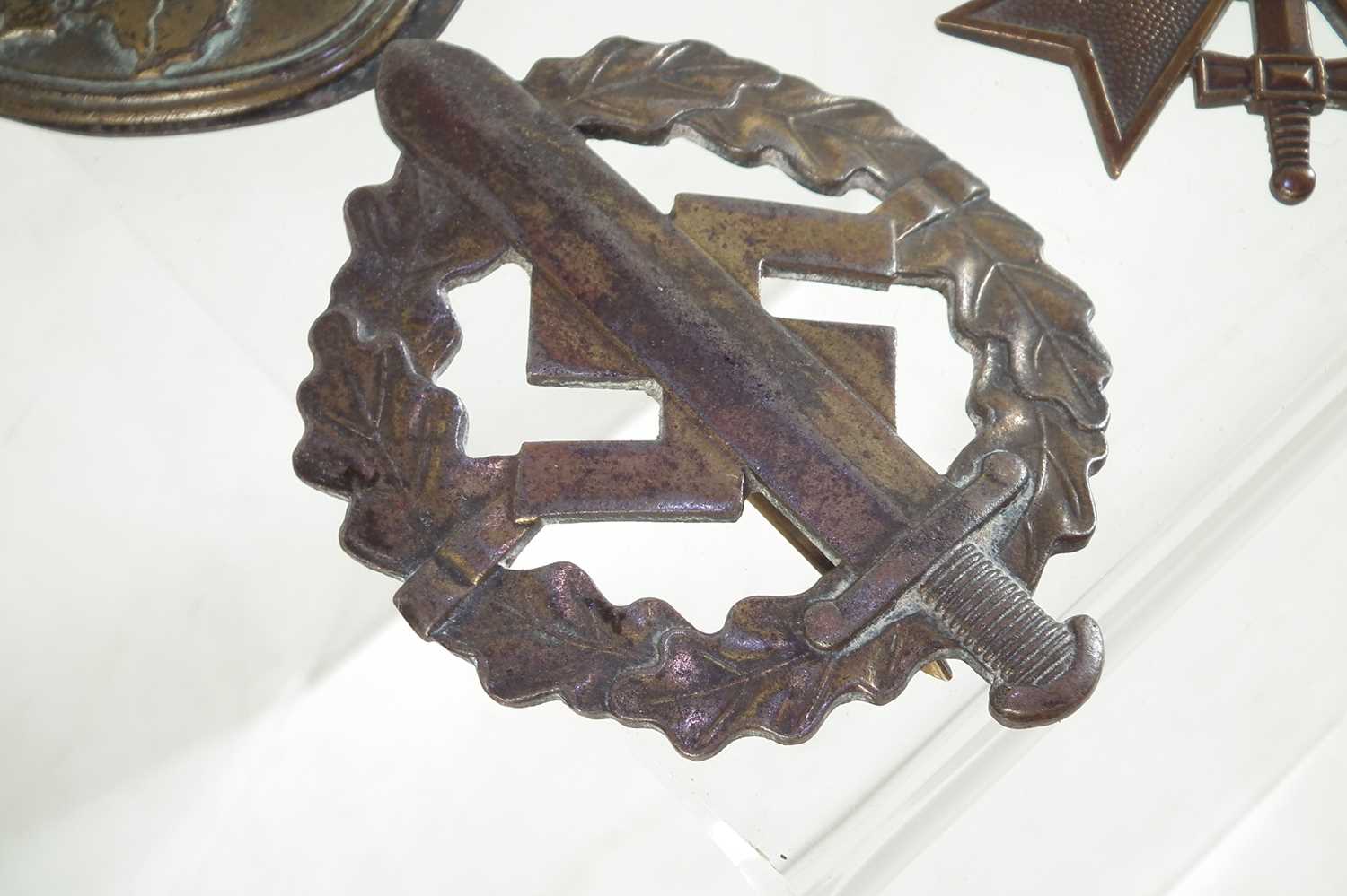 Three German Third Reich badges and a medal - Image 2 of 9