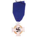 German WWII Third Reich Faithful Service 50 years class medal.