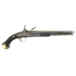 Flintlock sea service type pistol by Brander