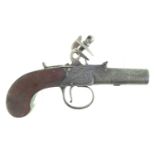 Nock Flintlock boxlock pocket pistol.