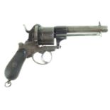 Belgian pinfire revolver,