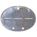 German Erkennungsmarke dog tag