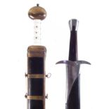 Two modern replica short swords and scabbards.